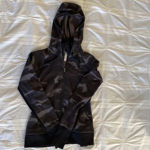 Athleta Black Camo Hoodie, Size XS